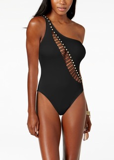 Kenneth Cole One-Shoulder Cutout Tummy-Control One-Piece Swimsuit Women's Swimsuit