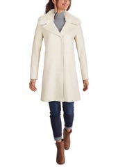 Kenneth Cole Faux-Fur-Collar Single-Breasted Coat, Created for Macy's