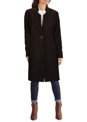 Kenneth Cole Ponte-Knit Inverted-Collar Trench Coat