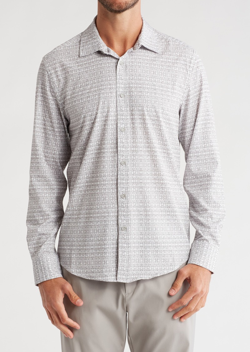 Kenneth Cole Printed Button-Up Sport Shirt in Grey at Nordstrom Rack