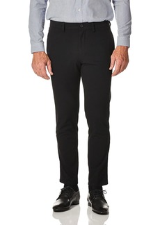 Kenneth Cole REACTION mens 4-way Stretch Solid Twill Slim Fit Flat Front Chino Casual Pants Black  US