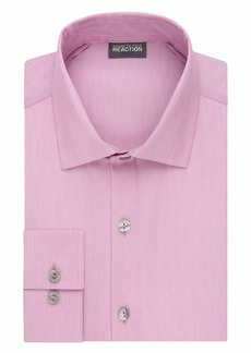 Kenneth Cole REACTION Men's Dress Shirt Slim Fit Technicole Stretch Solid