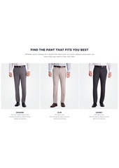 Kenneth Cole Reaction Men's Gabardine Skinny/Extra-Slim Fit Performance Stretch Flat-Front Dress Pants - Grey