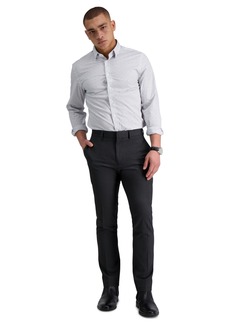 Kenneth Cole Reaction Men's Gabardine Skinny/Extra-Slim Fit Performance Stretch Flat-Front Dress Pants - Charcoal