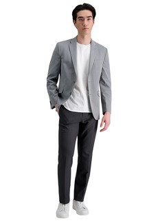 Kenneth Cole Reaction Men's Modern-Fit Micro-Check Dress Pants - Charcoal
