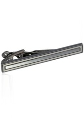 Kenneth Cole Reaction Men's Polished Gunmetal and Brushed Silver Tie Clip Tie Bar Silver