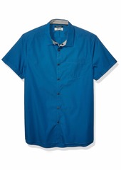 Kenneth Cole REACTION Men's Short Sleeve Button Down Shirt  L