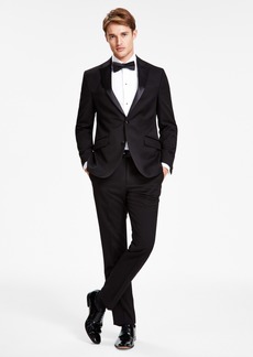 Kenneth Cole Reaction Men's Slim-Fit Ready Flex Tuxedo Suit - Black
