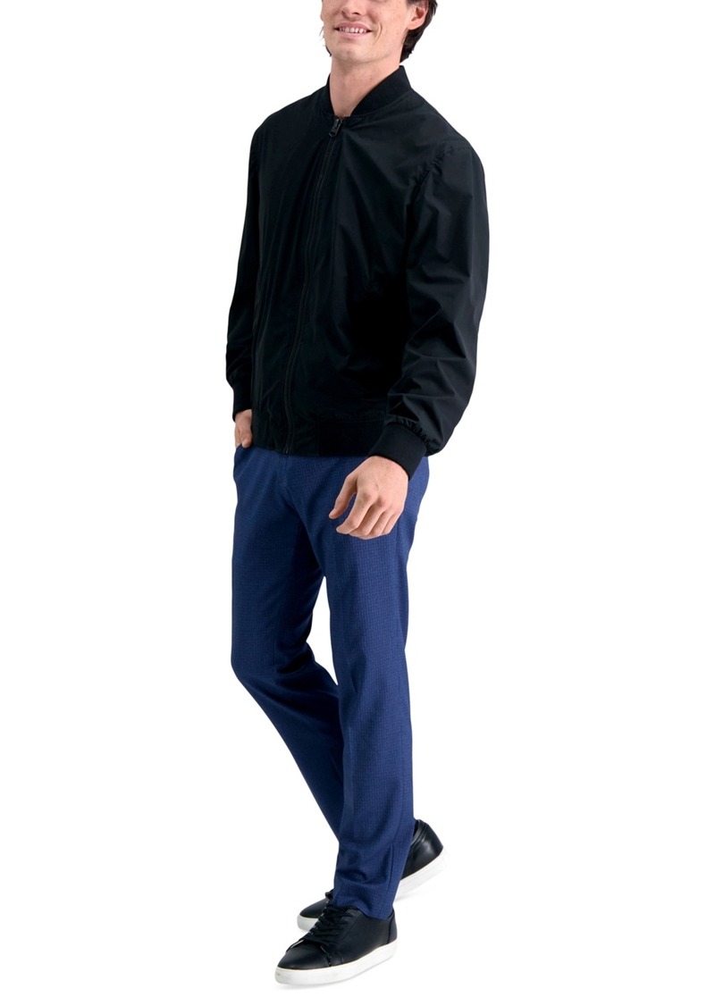 Kenneth Cole Reaction Men's Slim-Fit Stretch Check Dress Pants - Blue Grid