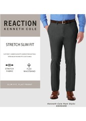 Kenneth Cole Reaction Men's Slim-Fit Stretch Dress Pants, Created for Macy's - Medium Grey