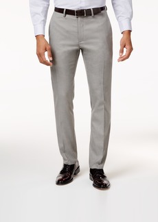 Kenneth Cole Reaction Men's Slim-Fit Stretch Dress Pants, Created for Macy's - Light Grey