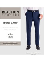Kenneth Cole Reaction Men's Slim-Fit Stretch Gabardine Dress Pants - Charcoal