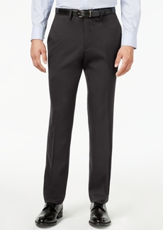 Kenneth Cole Reaction Men's Slim-Fit Stretch Gabardine Dress Pants - Charcoal