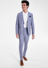 Kenneth Cole Reaction Men's Slim-Fit Stretch Linen Solid Suit - Cream