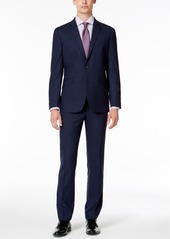 Kenneth Cole Reaction Men's Slim-Fit Ready Flex Stretch Medium Blue Plaid Suit