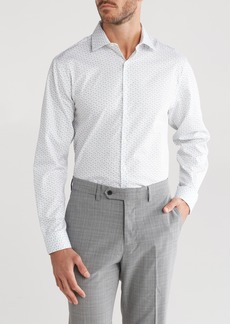 Kenneth Cole Reaction Microprint Slim Fit Cotton Dress Shirt in Tea at Nordstrom Rack