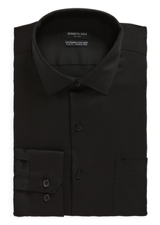 Kenneth Cole Reaction Slim Fit Solid Wrinkle Free Dress Shirt in Black at Nordstrom Rack