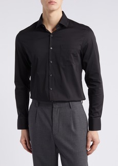 Kenneth Cole Reaction Slim Fit Solid Wrinkle Free Dress Shirt in Black at Nordstrom Rack