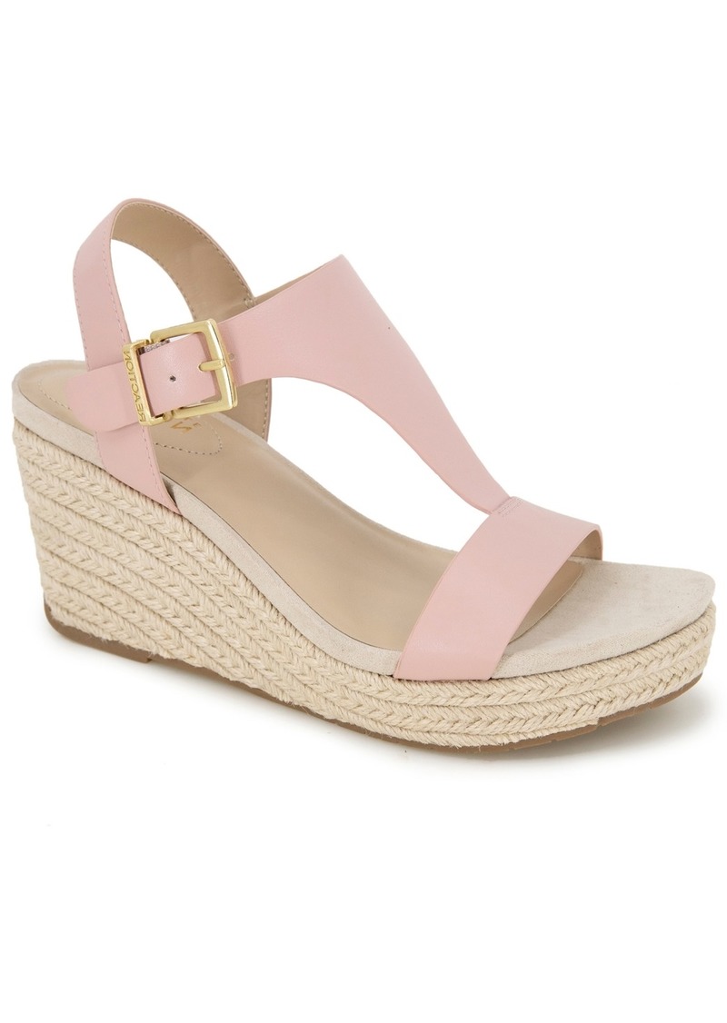 Kenneth Cole Reaction Women's Card Wedge Espadrille Sandals - Soft Gold - Manmade