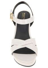 Kenneth Cole Reaction Women's Clarissa Wedge Sandals - Ecru Croco