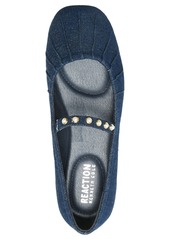 Kenneth Cole Reaction Women's Eimar Imitation Pearl Square Toe Ballet Flats - Denim