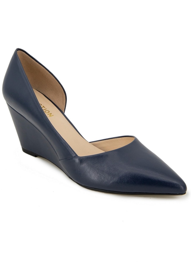 Kenneth Cole Reaction Women's Eltinn D'Orsay Wedge Pumps - Navy