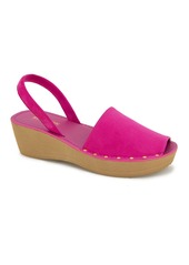 Kenneth Cole Reaction Women's Fine Glass Studs Wedge Sandals - Bright Pink