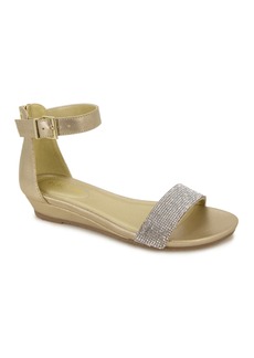 Kenneth Cole Reaction Women's Great Viber Jewel Wedge Sandals - Soft Gold