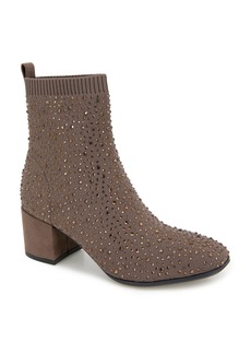 Kenneth Cole Reaction Women's Rida Stretch Jewel Wide Calf Booties - Chocolate