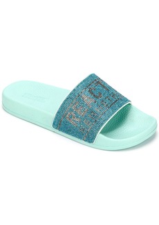 Kenneth Cole Reaction Women's Screen Jewl Slides Flat Sandals - Turquoise