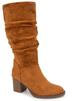 Kenneth Cole Reaction Women's Sonia Round Toe Calf Boots - Caramel Cafe