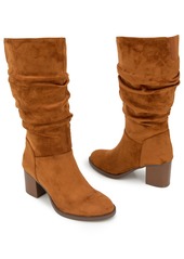 Kenneth Cole Reaction Women's Sonia Slouch Round Toe Boots - Caramel Cafe