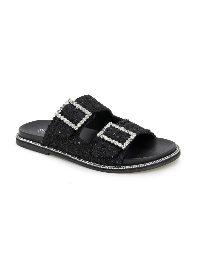 Kenneth Cole Reaction Women's Sydney Slip On Sandals - Black Boucle