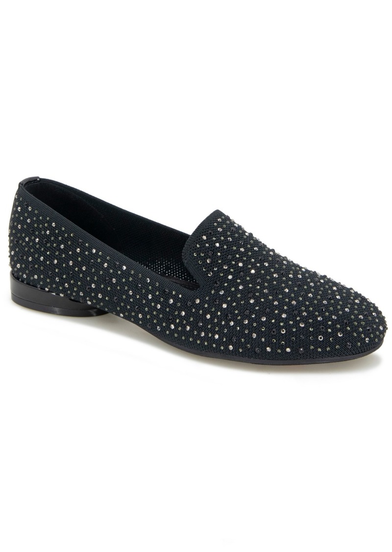 Kenneth Cole Reaction Women's Unity Round Toe Ballet Flats - Black Knit and Polyurethane