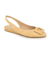 Kenneth Cole Reaction Womens's Linton Buckle Wedge Flats - Natural Weave