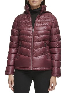 Kenneth Cole Short Zip Puffer Coat