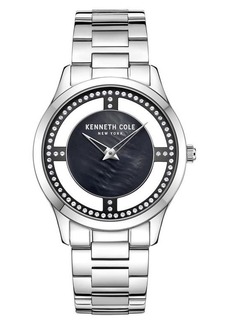 Kenneth Cole Transparent Crystal Bracelet Watch