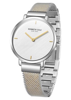 Kenneth Cole Two-Hand Quartz Mesh Strap Watch