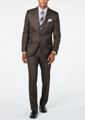 Kenneth Cole Unlisted Men's Slim-Fit Brown Sharkskin Suit