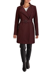 Kenneth Cole Women's Asymmetrical Belted Rain Coat