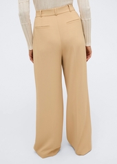 Kenneth Cole Women's High Rise Wide Leg Twill Pants - Moonlight