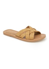 Kenneth Cole Women's Jula Woven Raffia Slide Sandals