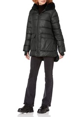 Kenneth Cole Womens Mixed Media Heavyweight Puffer Jacket   US