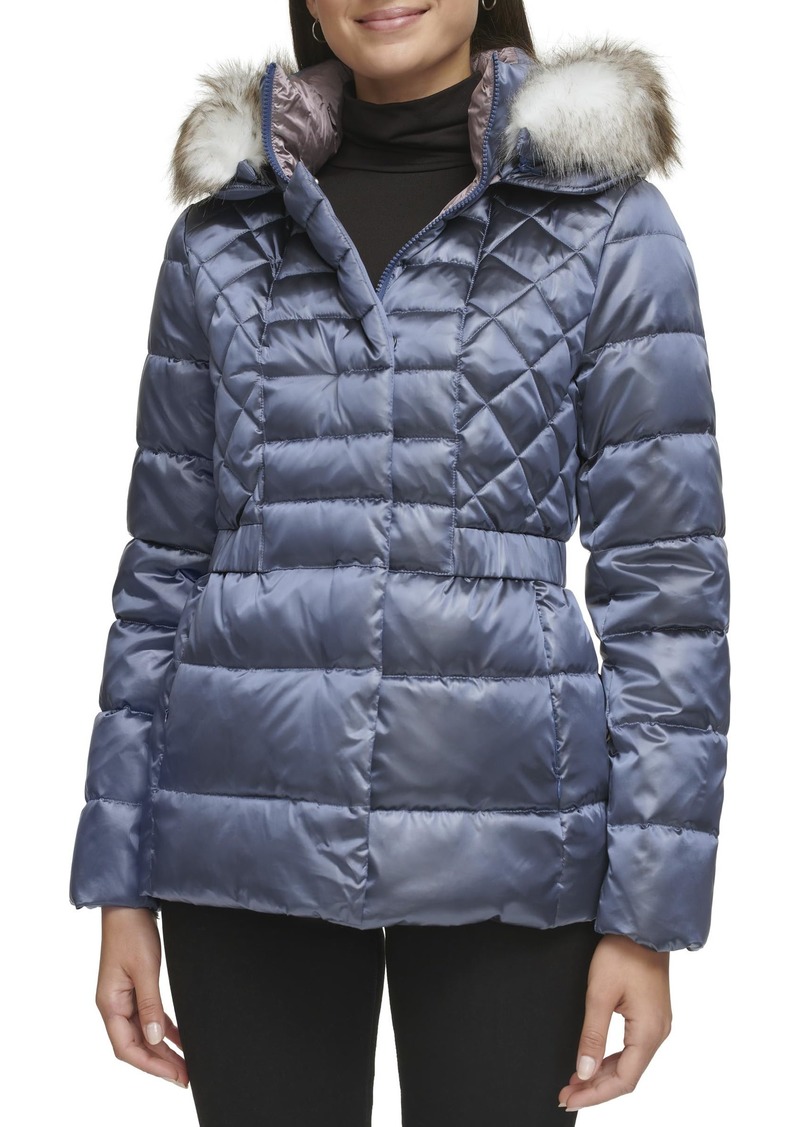 KENNETH COLE Women's Puffer Jacket Irridescent LAKEBLU