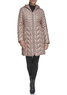 Kenneth Cole Women's Puffer Jacket Quilted TAN