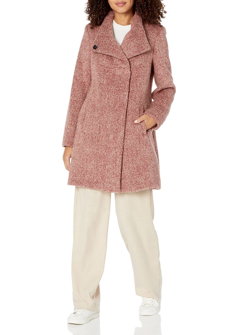 KENNETH COLE Women's Wool Coat Asymmetrical RED