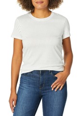 Kenneth Cole Women's WRAP Around You Knit TEE PIN DOT Van BLK M