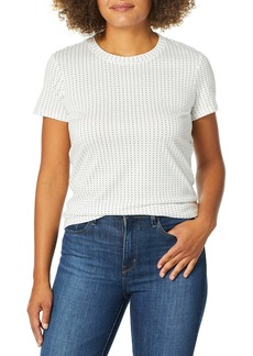 Kenneth Cole Women's WRAP Around You Knit TEE PIN DOT Van BLK M