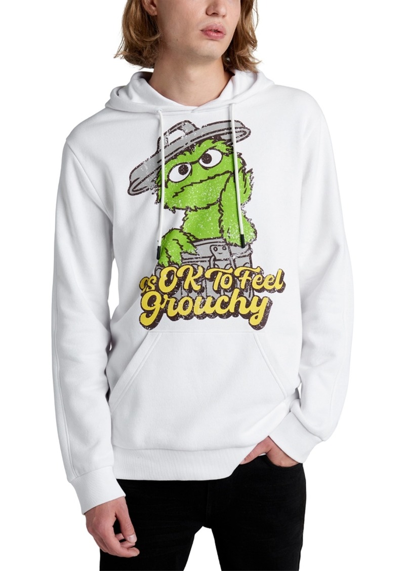 Kenneth Cole X Sesame Street Men's Slim Fit Oscar the Grouch Hoodie - White