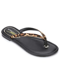 Kenneth Cole Mello Flip Flop Womens Leather Flats Thong Sandals
